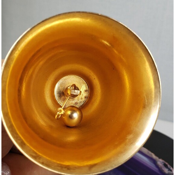 Vintage Brass Bell with AVON CALLING Design on the Handle Size 3" X 2" It Sounds - Picture 11 of 11